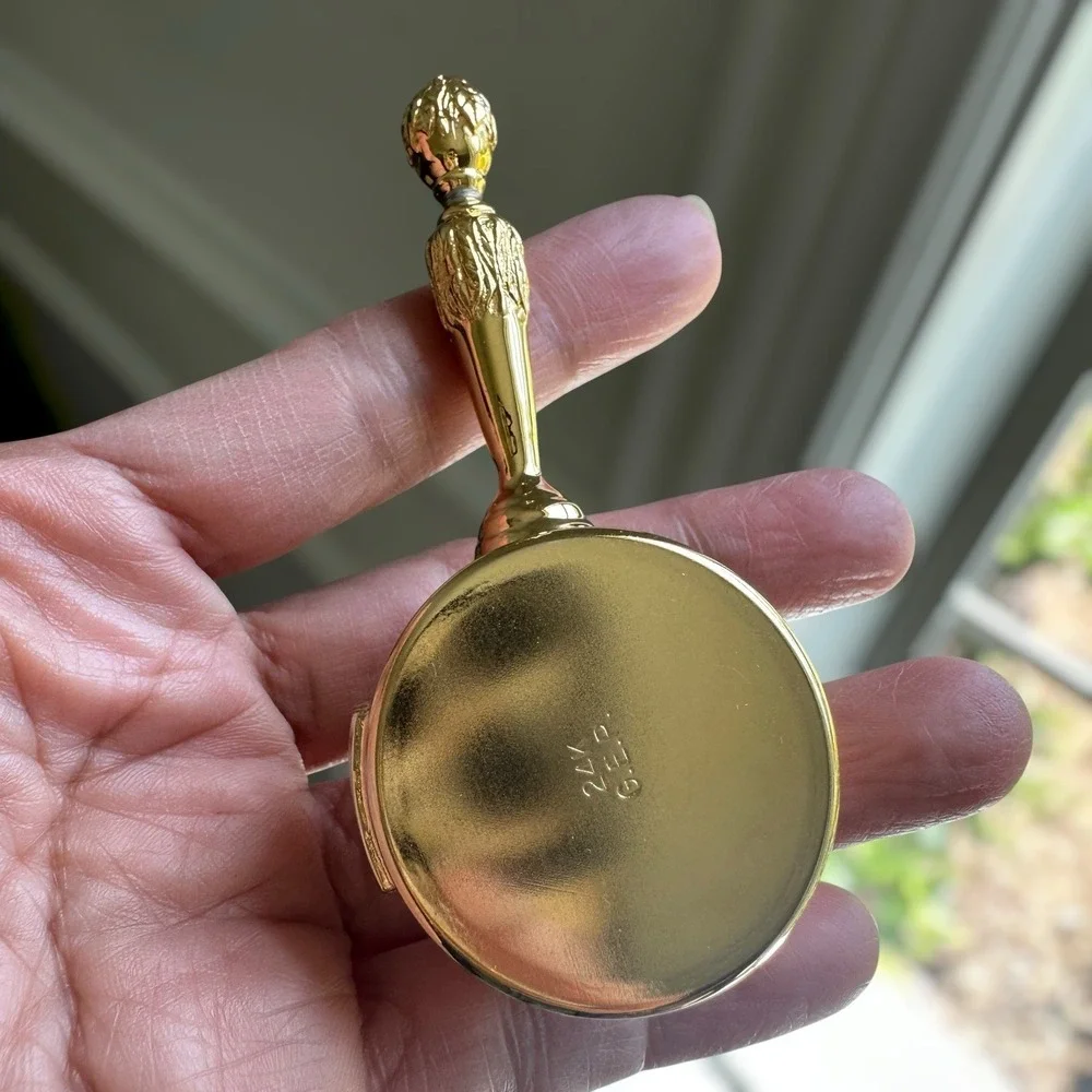 Vintage Zeon Coffee Measure Cup 3.3 Inch 24K GEP Crown Emblem Ornate Handle